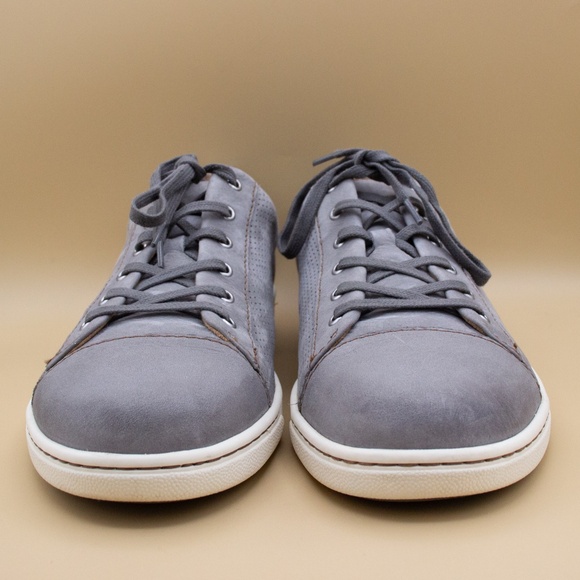 Born Mens Ashram Gray Perforated Leather Casual Shoes Men's Size 11 - Picture 2 of 8